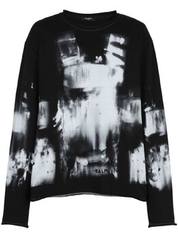 Balmain: Рубашка с принтом 