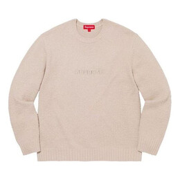 Supreme: Бежевый свитер 
