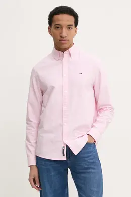 Tommy Jeans: Розовая рубашка 