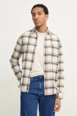 Tommy Jeans: Бежевая рубашка 