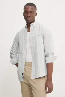 Tommy Jeans: Серая рубашка 