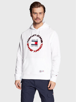 Tommy Jeans: Белая толстовка 