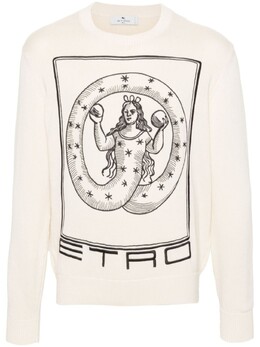Etro: Свитер с вышивкой 