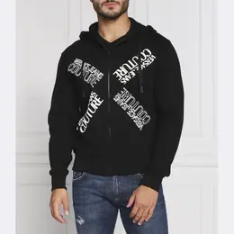 Versace: Чёрная толстовка 