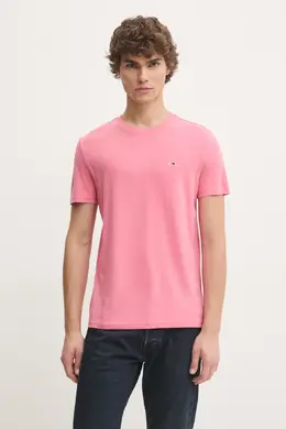 Tommy Jeans: Розовая футболка 