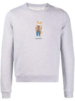 Maison Kitsuné: Толстовка с принтом 