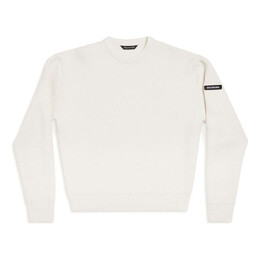 Balenciaga: Белый свитер 