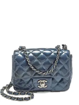 CHANEL Pre-Owned: Голубая сумка 