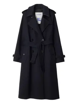 Burberry: Синий плащ  Kensington