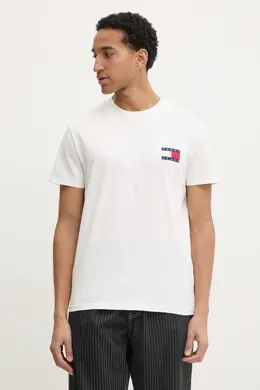 Tommy Jeans: Белая футболка 