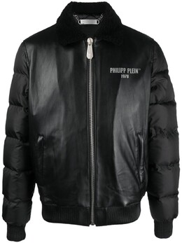 Philipp Plein: Кожаный пуховик 