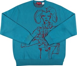 Supreme: Синий свитер 