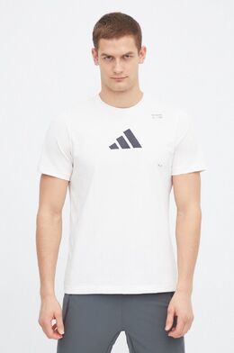 adidas Performance: Бежевая футболка 