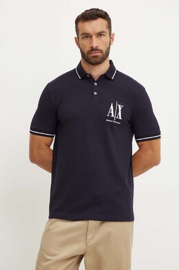 Armani Exchange: Тёмное поло 