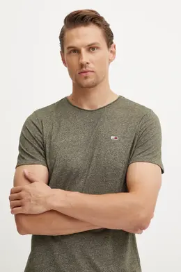 Tommy Jeans: Зелёная футболка 