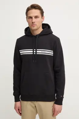 Tommy Hilfiger: Чёрная толстовка 