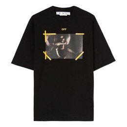 Off-White: Чёрная футболка  Caravaggio