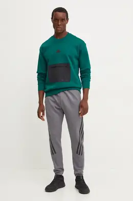 Adidas: Зелёная толстовка 