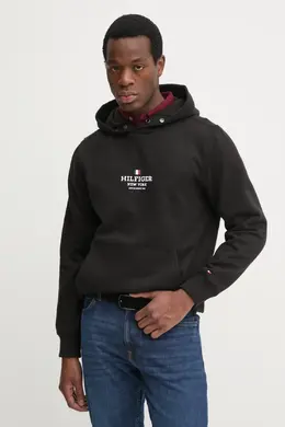 Tommy Hilfiger: Чёрная толстовка 