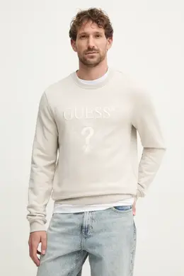 GUESS: Бежевая толстовка 