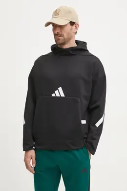 Adidas: Чёрная толстовка 