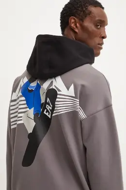 EA7 Emporio Armani: Серая толстовка 