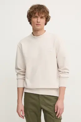 Calvin Klein Jeans: Бежевая толстовка 