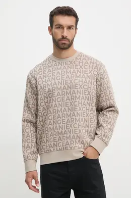 Armani Exchange: Бежевая толстовка 