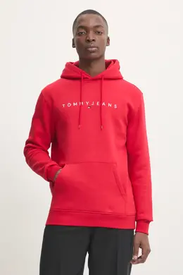 Tommy Jeans: Красная толстовка 