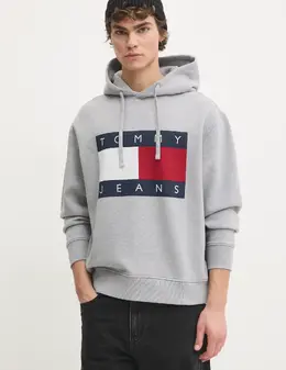 Tommy Jeans: Серая толстовка 