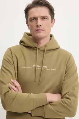 Calvin Klein Jeans: Зелёная толстовка 