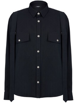 Balmain: Рубашка с карманами 