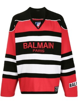 Balmain: Чёрный свитер 