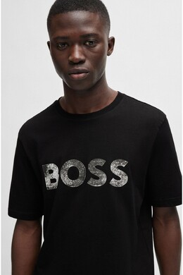 BOSS: Чёрная футболка 