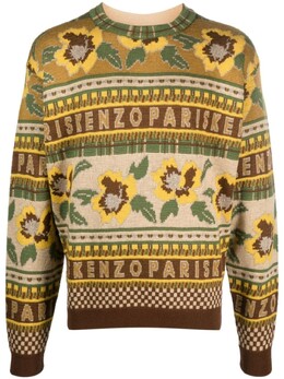 Kenzo: Коричневый свитер 