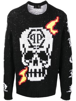 Philipp Plein: Свитер  Skull с принтом