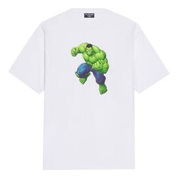 Balenciaga: Белая футболка  Hulk