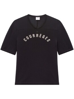 Courreges: Футболка в сетку 
