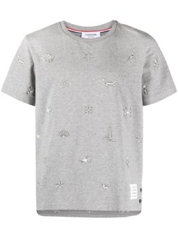 Thom Browne: Футболка с вышивкой 