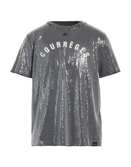 Courreges: Серая футболка 