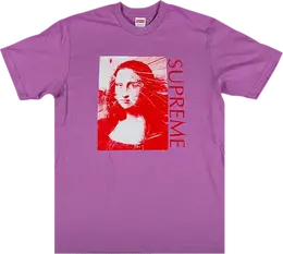 Supreme: Фиолетовая футболка  Mona Lisa