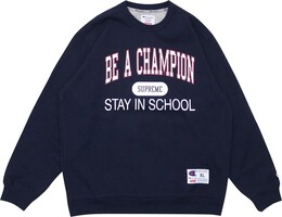 Supreme: Синяя толстовка  Champion