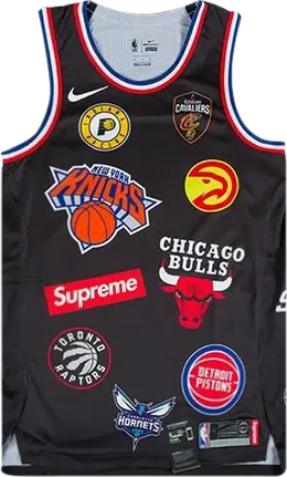 Supreme: Чёрная футболка  Nike