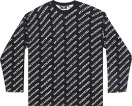 Balenciaga: Чёрная толстовка 