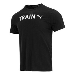 PUMA: Чёрная футболка  Train