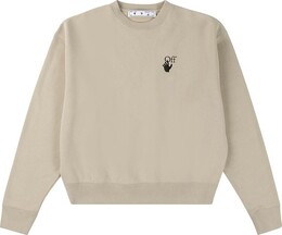 Off-White: Зелёная толстовка  Bubble Arrow