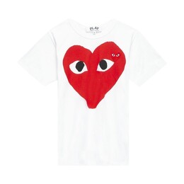 Comme Des Garçons Play: Белая футболка  Heart
