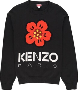 Kenzo: Свитер с цветочным принтом 