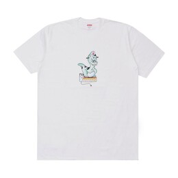 Supreme: Белая футболка  Dinosaur