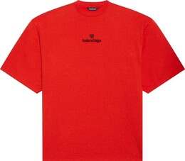 Balenciaga: Красная футболка 